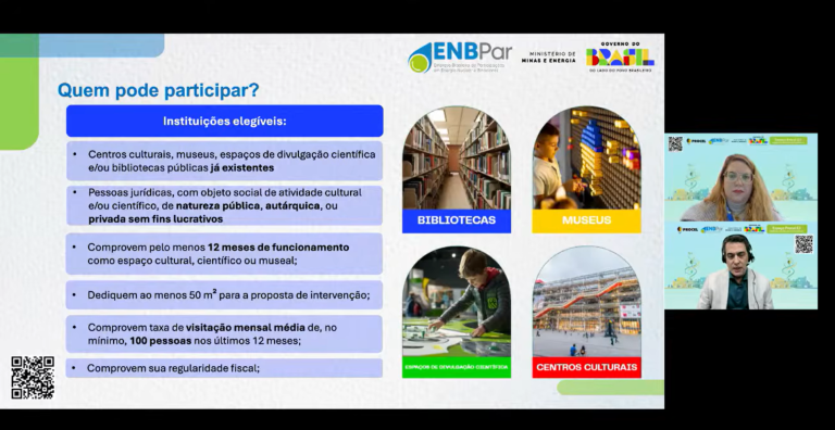 Leia mais sobre o artigo Procel realiza workshop sobre Chamada Pública de R$ 15 milhões para a criação de espaços expositivos de eficiência energética